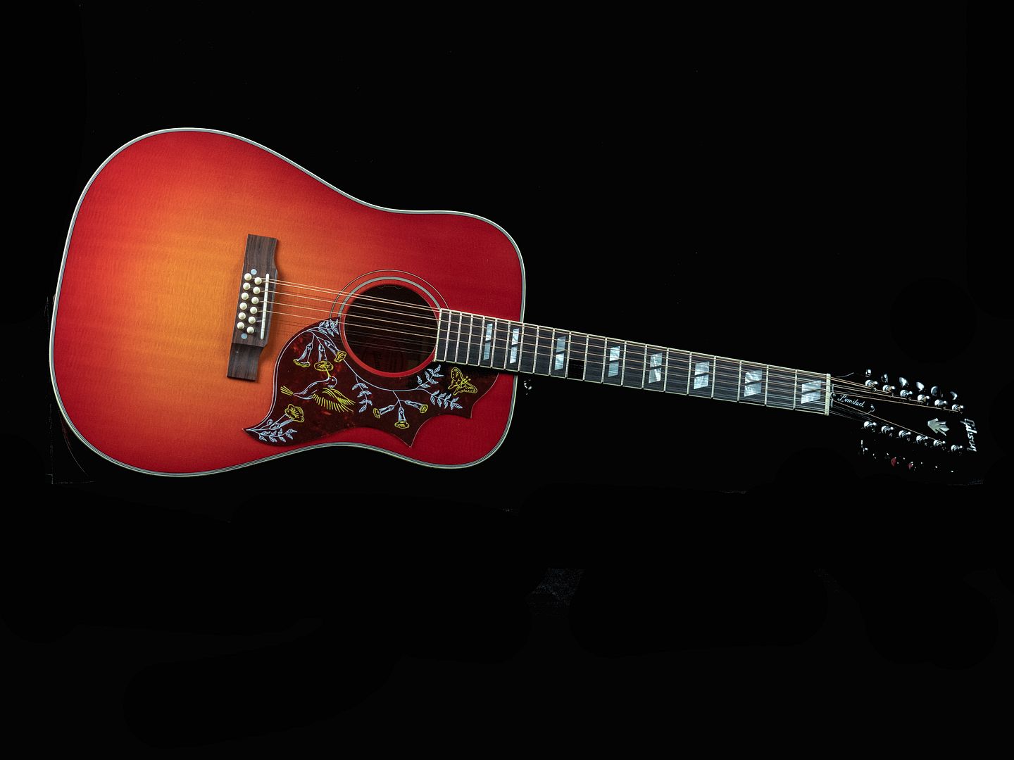 2018 Limited Gibson Bozeman 12 String Hummingbird Heritage Cherry Burst